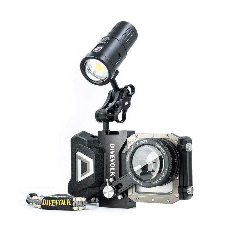 DIVEVOLK M6 and 1/4" Tread Ball Head