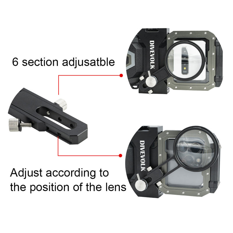 DIVEVOLK Expansion Clamp with 67mm adapters arm