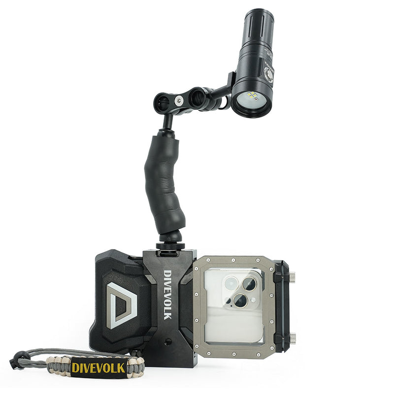 DIVEVOLK Fixable Arm with Cold Shoe and Ball Head