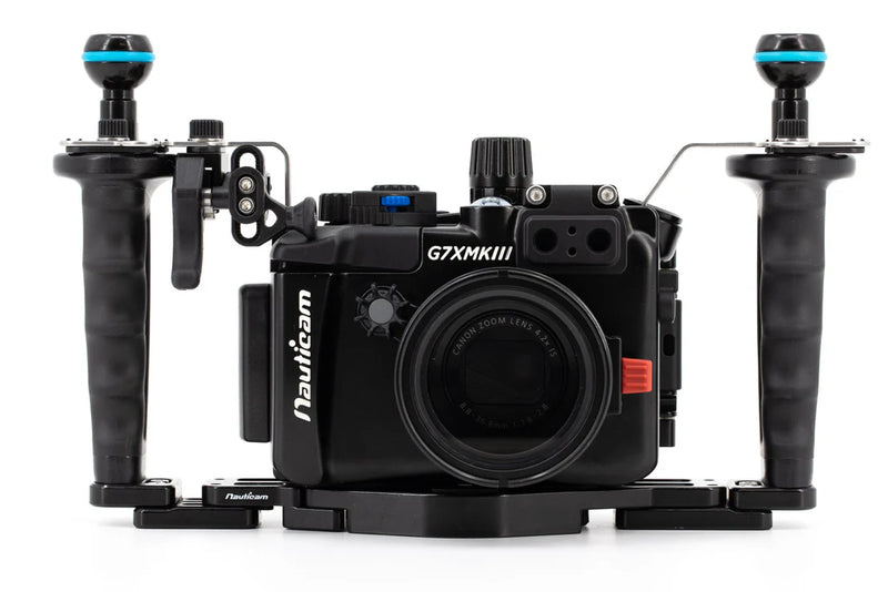NAUTICAM NA-G7XIII Pro Package (inc. flexitray, right handle, two mounting balls, M14 vacuum valve, shutter extension)