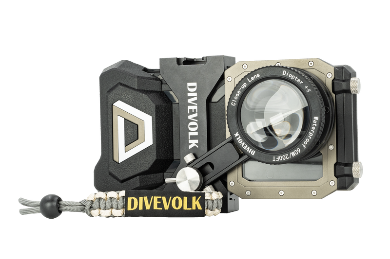 DIVEVOLK SeaTouch 4 Max Plus Underwater housing Macro Kit  for iPhone and most Android smartphone, dive housing, waterproof phone case