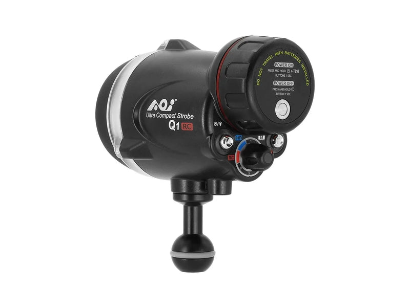 AOI Underwater Ultra Compact Strobe - Q1RC - Black Color
