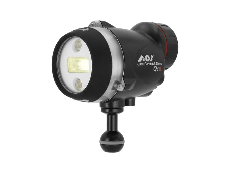 AOI Underwater Ultra Compact Strobe - Q1i with Silicone Sleeve - Black Color
