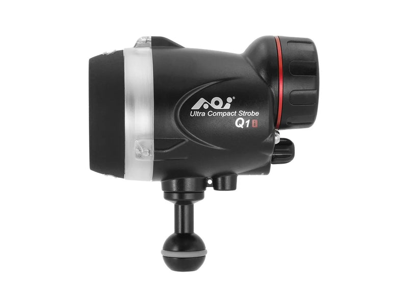 AOI Underwater Ultra Compact Strobe - Q1i with Silicone Sleeve - Black Color