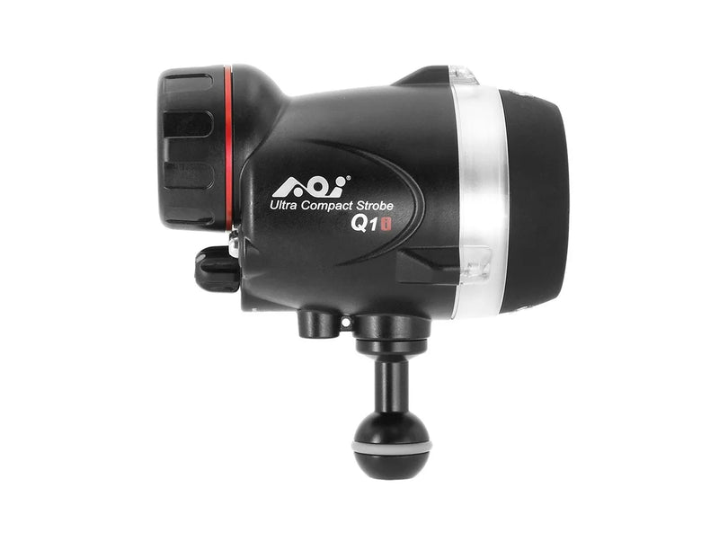 AOI Underwater Ultra Compact Strobe - Q1i with Silicone Sleeve - Black Color
