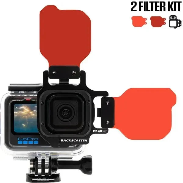 Backscatter FLIP13 Two Filter Kit with SHALLOW & DIVE Filters for GoPro 5, 6, 7, 8, 9, 10, 11, 12, 13