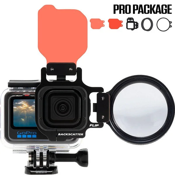Backscatter FLIP13 Pro Package with SHALLOW & DIVE Filters & +15 MacroMate Mini Lens for GoPro HERO 5-13