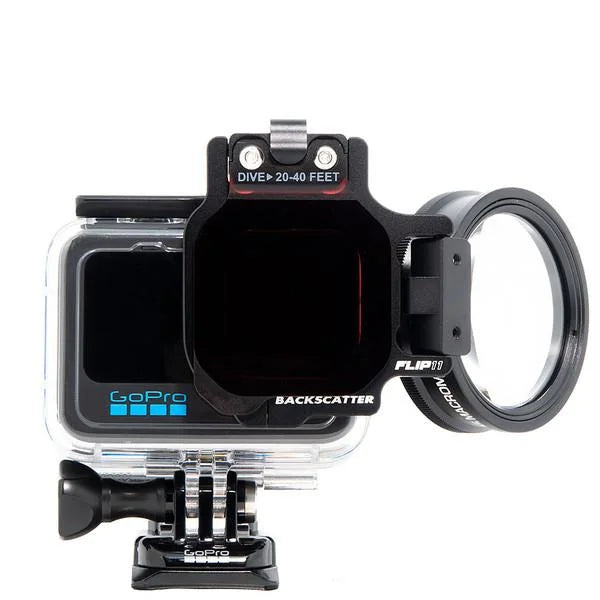 Backscatter FLIP13 Pro Package with SHALLOW & DIVE Filters & +15 MacroMate Mini Lens for GoPro HERO 5-13