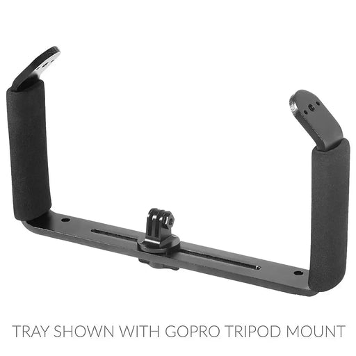 Backscatter Wide Double Handle and Tray for GoPro and mirrorless housings
