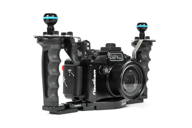 NAUTICAM NA-RX100V Pro Package (Inc. flexitray, right handle, two mounting balls, M14 vacuum valve, shutter extension)