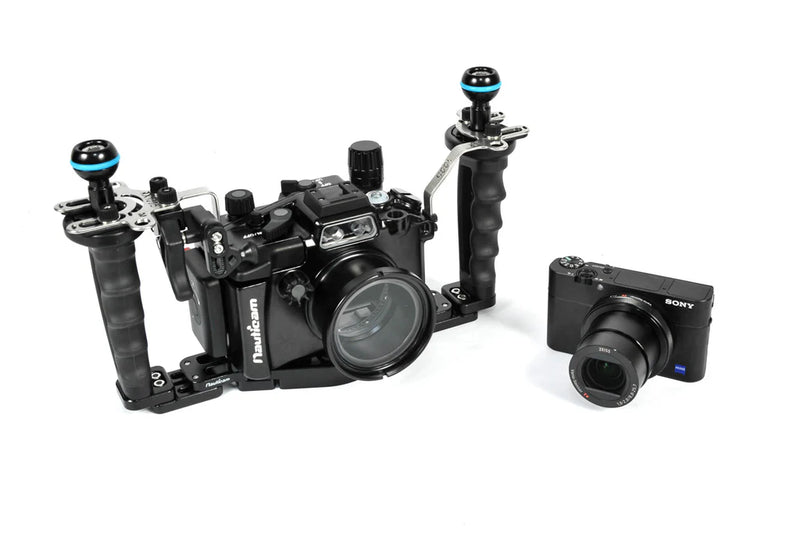NAUTICAM NA-RX100V Pro Package (Inc. flexitray, right handle, two mounting balls, M14 vacuum valve, shutter extension)