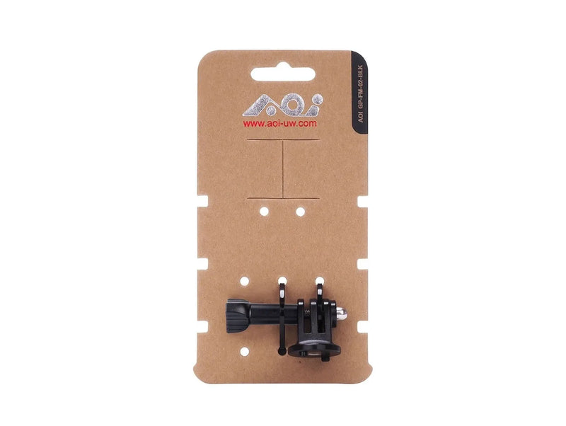 AOI GoPro Female Mount Base -  02 - Black Color (with Dowel Pins)