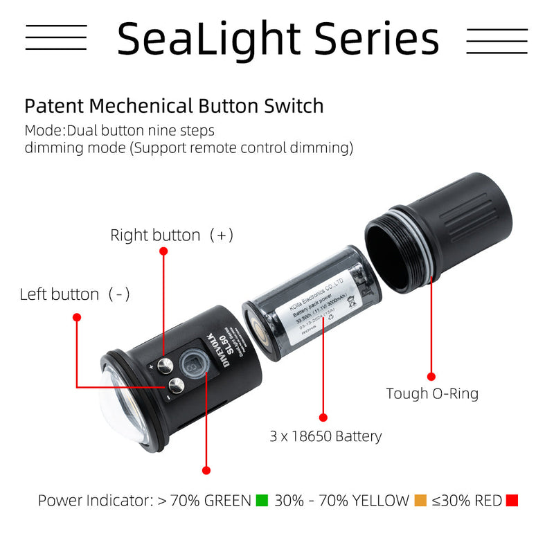 DIVEVOLK Spare Battery for SL50