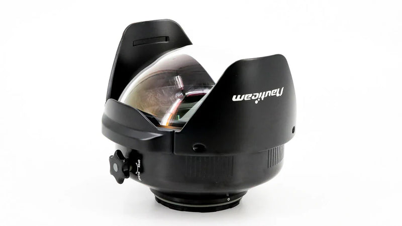 Nauticam N120 0.57x Wide Angle Conversion Port - 2 (WACP-2) 140 Deg. FOV with Compatible 14mm Lenes (incl. float collar)