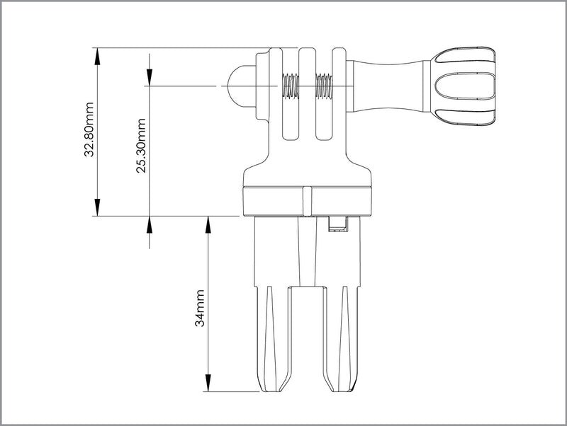 AOI Quick Release System -  11 Male Insert in GoPro Mount - White Color