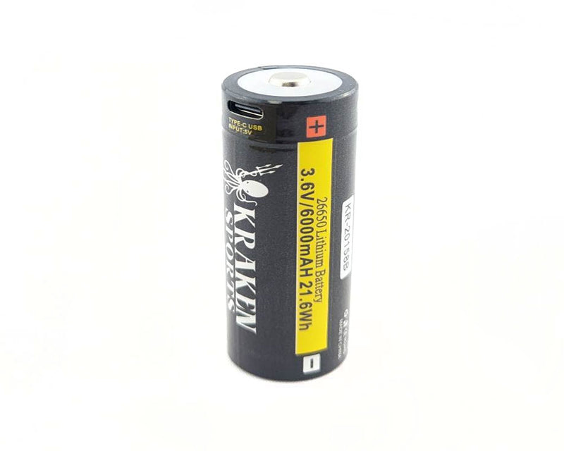 Kraken 26650 6000mAh Battery with Type C
