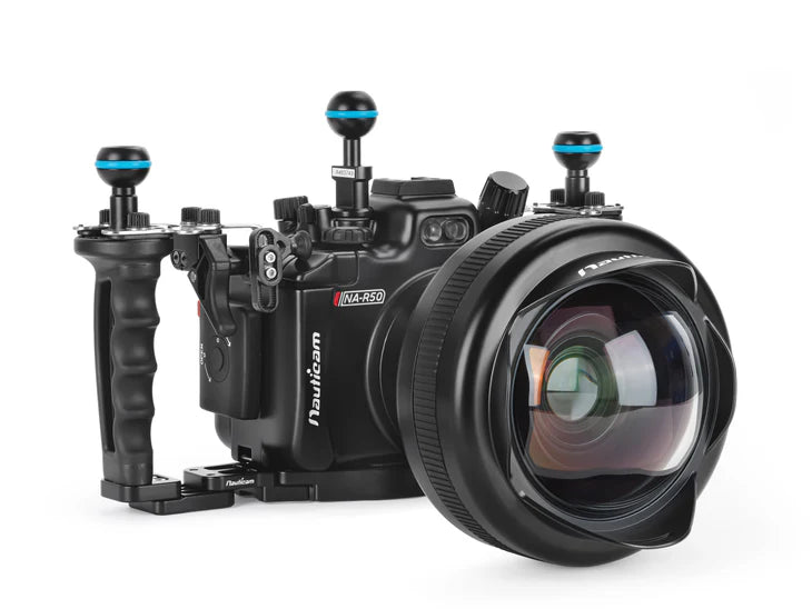 NAUTICAM NA-R50 Housing for Canon EOS R50 with RF-S 18-45 F4.5-6.3 IS STM Lens