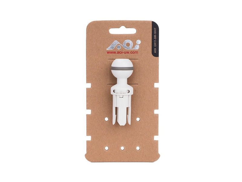 AOI Quick Release System -  11 Male Insert in Ball Mount - White Color