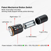 DIVEVOLK SL50 Professional Underwater Video Light 5600 Lumens
