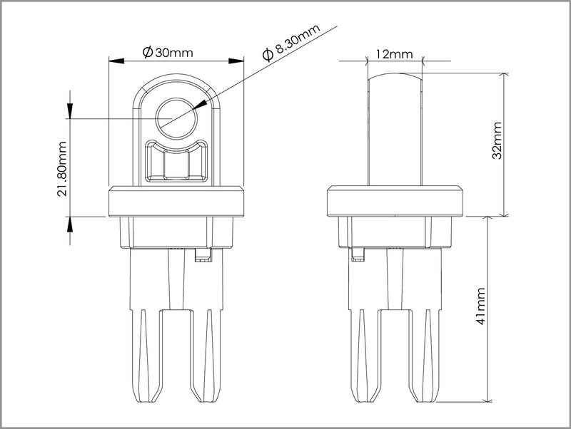 AOI Quick Release System -  11 Male Insert in YS Mount - Black Color